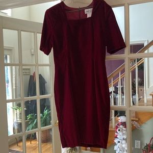 Vintage Christmas Velveteen Dress